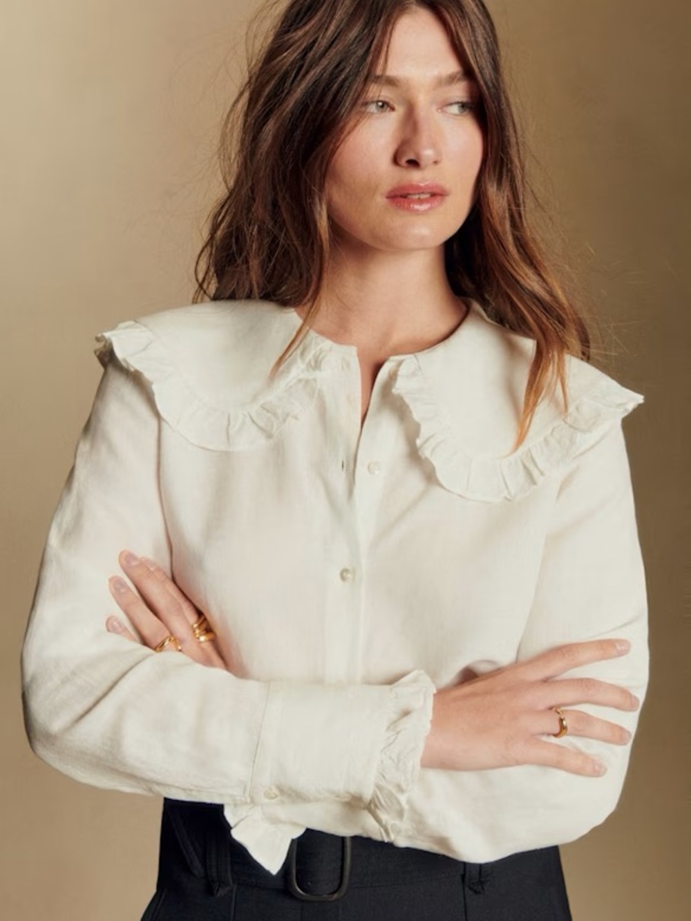 Sezane Amael Shirt in Ecru NWOT